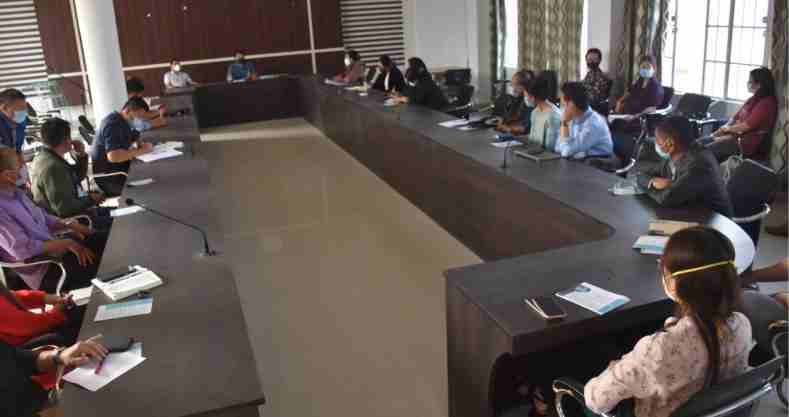 Kohima District Task Force on COVID-19 took up various issues pertaining to COVID-19 surge situation in the district during its meeting held at DPDB's Conference Hall on April 7. (DIPR Photo) 
